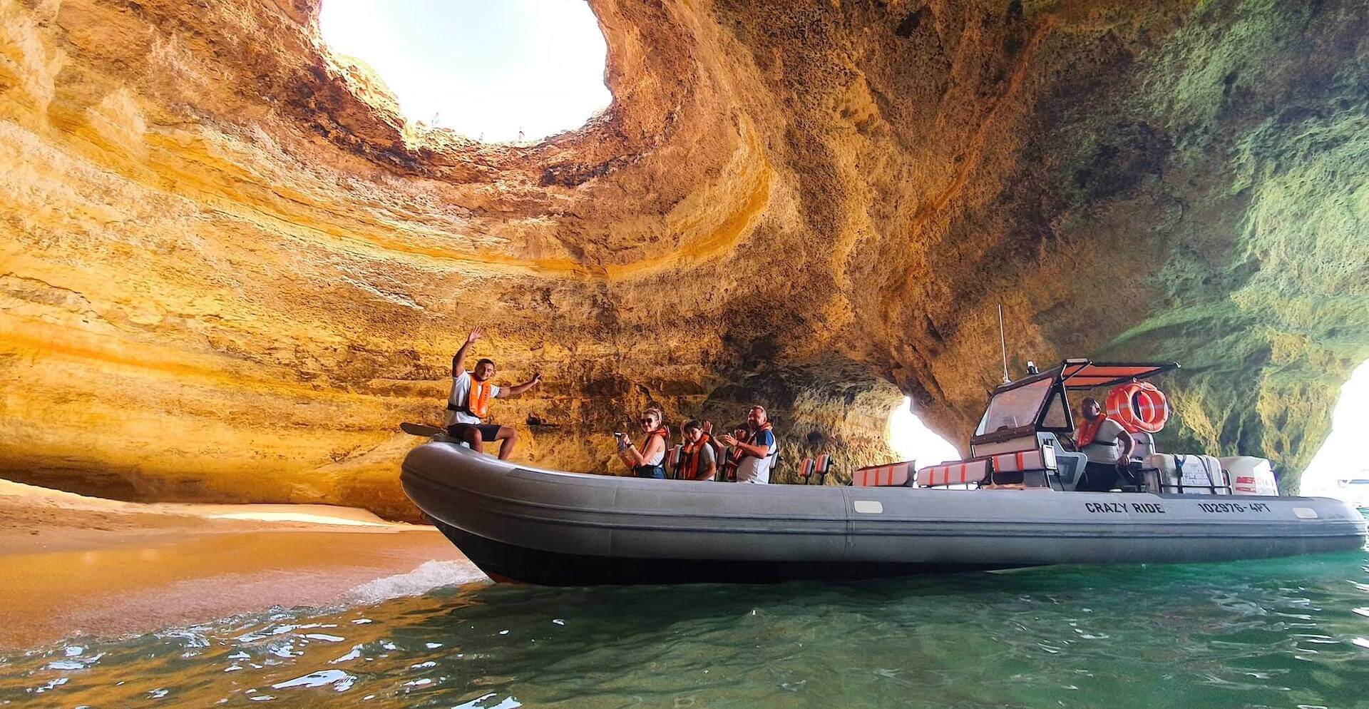 Banagil Cave Tour - Trip with a fun speadboat to benagil from lagos